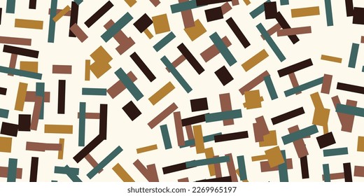 geometric seamless pattern vector background  Retro simple aesthetic drawings  Abstract fabric texture