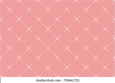 geometric seamless pattern. vector background. simple pattern. dots line diagonal with white on pink background.