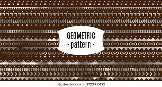 Geometric seamless pattern vector design. Creative line hand drawn.
