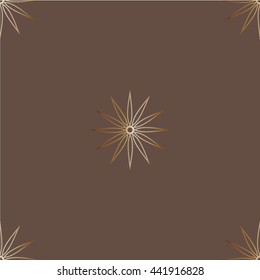 Geometric seamless pattern vector gold color frame