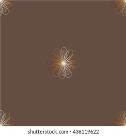 Geometric seamless  pattern vector golden floral
