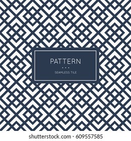 Geometric seamless pattern. Vector illustration for fashion minimalistic design. Minimal style abstract background decoration. Modern elegant wallpaper with border frame. White black vintage color