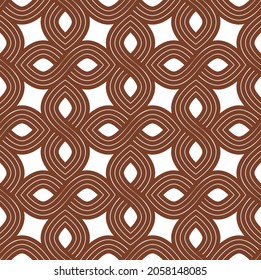 Geometric seamless pattern, vector trendy vintage tiling endless background, geometrical decorative grid.