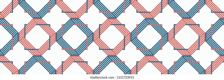 Geometric seamless pattern, vector trendy vintage tiling endless background, geometrical decorative grid.