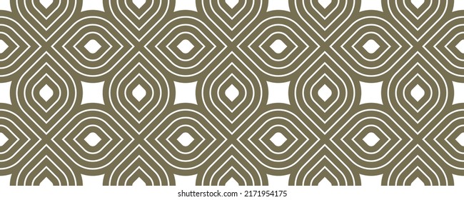 Geometric seamless pattern, vector trendy vintage tiling endless background, geometrical decorative grid.