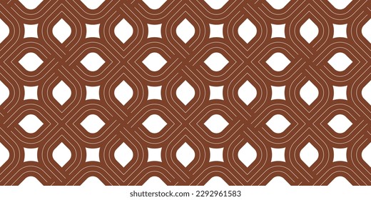 Geometric seamless pattern, vector trendy vintage tiling endless background, geometrical decorative grid.