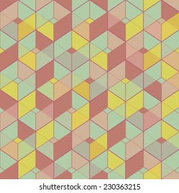 Geometric seamless pattern in vintage colors