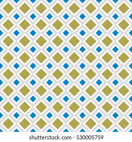 Geometric seamless pattern - vintage gold check