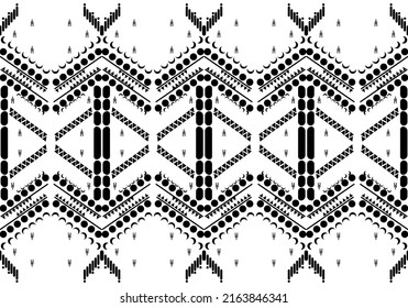 geometric seamless pattern white abstract ethnic design Indigenous. Design for background, carpet, wallpaper, clothing, wrapping, Batik, fabric.