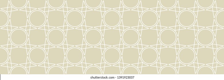 Geometric seamless pattern. White design on long olive green background