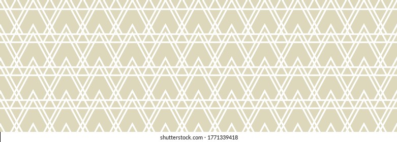 Geometric seamless pattern. White and olive green background. Vector illustration