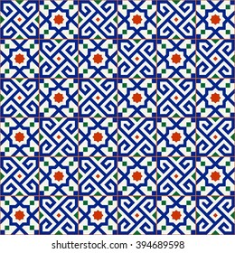 Padrão geométrico sem costura branco turco, marroquino, azulejo, ornamento árabe. Arte islâmica. Pode ser usado para papel de parede, preenchimentos padrão, fundo da página web, texturas de superfície.