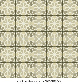 Geometric seamless  pattern  white Turkish, Moroccan, Portuguese  tiles, Azulejo, Arabic ornament. Islamic art.  The sepia colors