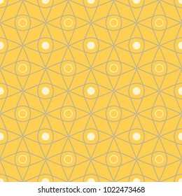 Geometric seamless pattern. Yellow background for wallpapers, textile and fabrics