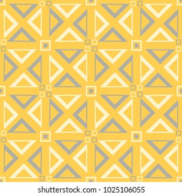 Geometric seamless pattern. Yellow background for wallpapers, textile and fabrics