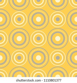 Geometric seamless pattern. Yellow background for wallpapers, textile and fabrics