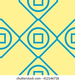 Geometric seamless pattern, yellow color geometric background, vintage pattern