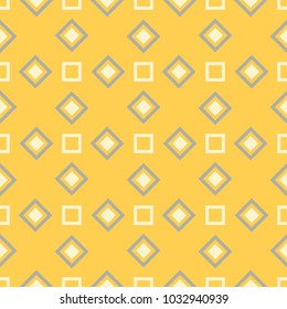 Geometric seamless pattern. Yellow gray and white colored background for wallpapers, textile and fabrics