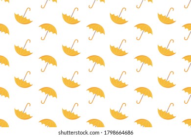 Geometric seamless pattern with yellow umbrellas.