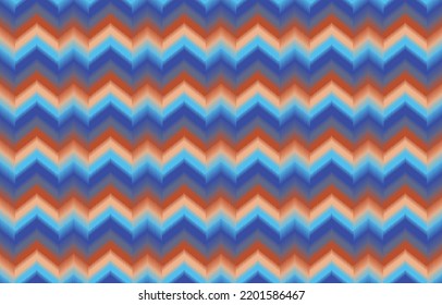 Geometric seamless pattern. Zigzag line background. Fabric ikat pattern vintage or retro style. Vector design for clothing, fabric, wrapping, carpet, wallpaper, texture, textile, blanket, art print.