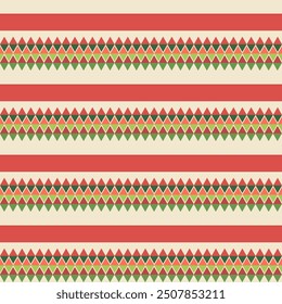 Geometric seamless pattern.Chevron zigzag repeat pattern.Vector graphic illustration background in Christmas for textile, print and other purposes.