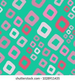 Geometric seamless patternin retro memphis style, fashion 80s - 90s. Seamless hipster background with abstract geometric figures. Memphis style for fashion, cloth, textile. Simple pattern. 