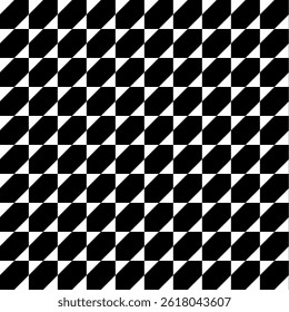 Padrão geométrico sem emenda.Padrão de repetição poligonal em preto e branco.Plano de fundo gráfico abstrato do vetor.