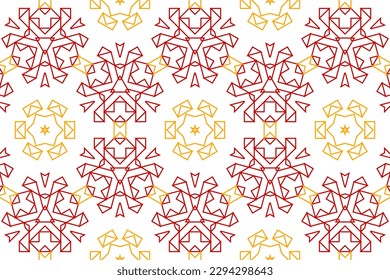 Geometric seamless patterns. Abstract geometric graphic design print in 3d pattern. Seamless geometric pattern for wrapping, fabric and ornament.