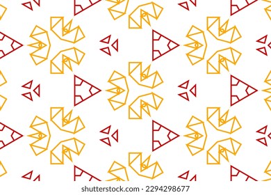 Geometric seamless patterns. Abstract geometric graphic design print in 3d pattern. Seamless geometric pattern for wrapping, fabric and ornament.