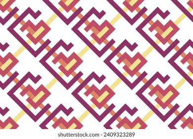 Geometric seamless patterns. Abstract geometric hexagonal graphic design print 3d cubes pattern. Seamless geometric cubes pattern.