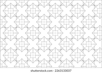 Geometric seamless patterns. Abstract vector design of line for background. Ideals for design cards, invitations card, wallpaper, wrapping paper, floor or wall tiles. Black Line.