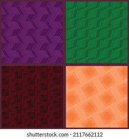 colección de patrones geométricos sin soldadura. Texturas abstractas de zigzag. Diseño de patrones para Semana Santa, decoración de vacaciones