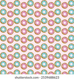 geometric seamless patterns with donut shape. Vector illustration