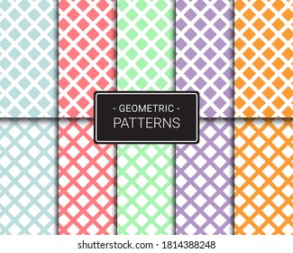 Geometric Seamless Patterns with Pastel Color in EPS 10. This Pattern can be used for Wallpaper, Pattern fills, web page background, packaging, banners, invitations, business cards & fabric print
