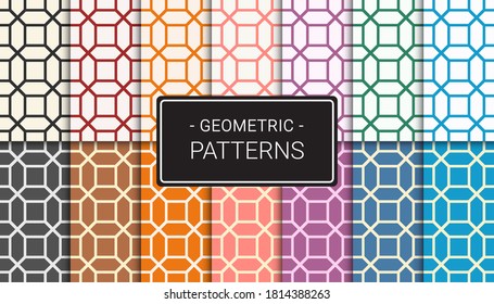 Geometric Seamless Patterns with Pastel Color in EPS 10. This Pattern can be used for Wallpaper, Pattern fills, web page background, packaging, banners, invitations, business cards & fabric print