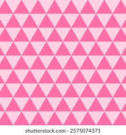 Geometric seamless pattern.Triangle repeat pattern in pink isolated on light pink background.Abstract graphic vector illustration wallpaper.