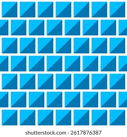 Geometric seamless pattern.Triangle repeat pattern in blue isolated on white background.Abstract graphic vector background.