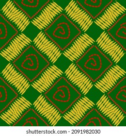 geometric seamless pattern.vector illustration green and yellow