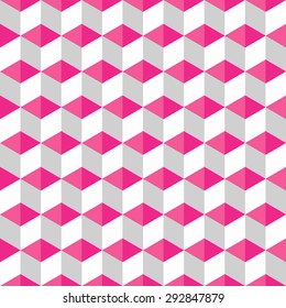 geometric seamless pink-white pattern abstract   - vector illustration 