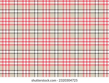 Geometric seamless plaid pattern fabric