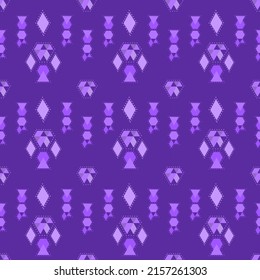 Geometric Seamless Purple Background,  ikat seamless patterns. Bright Purple Pattern in Tribal style, Boho fashion, Modern Ethnic Style. Fabric Pattern