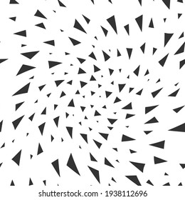 Geometric seamless randomly arranged triangle different sizes, pattern. Memphis Abstraction for printing, rolls, paper, membranes, fabrics, gifts, etc.