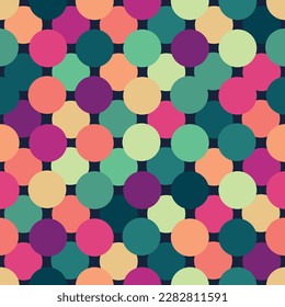 Geometric seamless repeating pattern retro