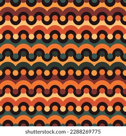 Geometric seamless repeating pattern retro