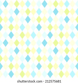 Geometric seamless retro background with rhombus ideal for party or baby shower