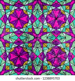 Geometric seamless retro pattern in arabic vintage style.