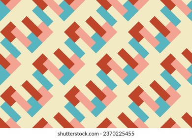 Geometric seamless smooth color pattern. Simple vector graphic background.