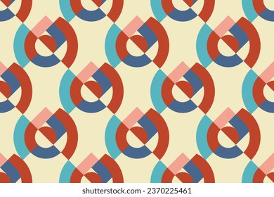 Geometric seamless smooth color pattern. Simple vector graphic background.