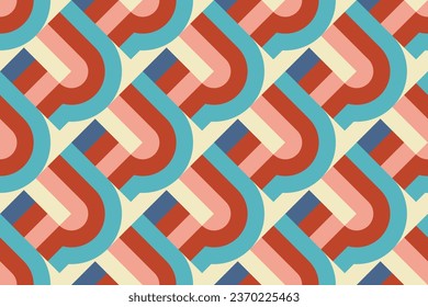 Geometric seamless smooth color pattern. Simple vector graphic background.