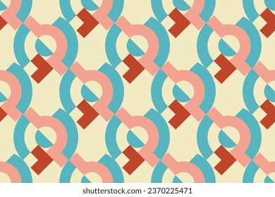 Geometric seamless smooth color pattern. Simple vector graphic background.